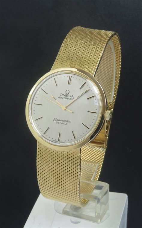 mens gold watch omega|solid 18k gold watch men's.